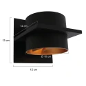 Steinhauer Wandarmatuur MURO up down, hoekig, cilindrisch, instelbaar G9 IP20, zwart mat dimbaar