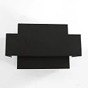 Steinhauer wall luminaire MURO 2-fold, square, direct / indirect G9 IP20, black matt dimmable