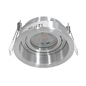 recessed luminaire PÉLITE SPOT round, rigid, set back GU10 IP20, steel brushed dimmable