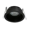 recessed luminaire PÉLITE SPOT round, rigid, set back GU10 IP20, black matt dimmable