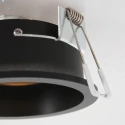 Steinhauer Inbouwarmatuur PÉLITE SPOT rond, stijf, set terug GU10 IP20, zwart mat dimbaar