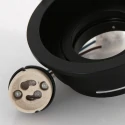 Steinhauer Inbouwarmatuur PÉLITE SPOT rond, stijf, set terug GU10 IP20, zwart mat dimbaar