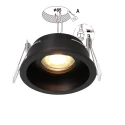Steinhauer Inbouwarmatuur PÉLITE SPOT rond, stijf, set terug GU10 IP20, zwart mat dimbaar