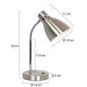Steinhauer table lamp SPRING tiltable E27 IP20, steel 