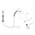 Steinhauer table lamp SPRING tiltable E27 IP20, black 