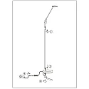 Staande lamp DAPHNE 1-vlams IP20, staal dimbaar