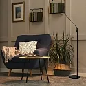 Steinhauer floor lamp DAPHNE 1 flame IP20, black dimmable