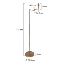 floor lamp BELLA 1 flame, without shade E27 IP20, bronze dimmable