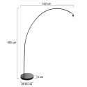 Mexlite arc luminaire SOLVA 1 flame, without shade E27 IP20, black dimmable