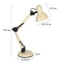 Mexlite Tafelarmatuur STUDY E27 IP20, dimbaar