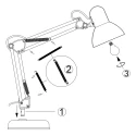 Tafelarmatuur STUDY kantelbaar E27 IP20, groen
