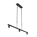 Steinhauer pendant luminaire STANG 3 flames E27 IP20, gold, black dimmable