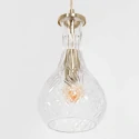 Mexlite Pendelarmatuur GRAZIOGLASS ?14cm E27 IP20, messing