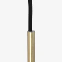 Steinhauer Pendelarmatuur BOLLIQUE rond E27 IP20, barnsteen, messing, zwart dimbaar