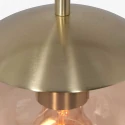 Steinhauer pendant luminaire BOLLIQUE round E27 IP20, amber, brass, black dimmable