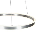 Steinhauer Pendelarmatuur RINGLUX IP20, zilver dimbaar