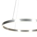 Steinhauer Pendelarmatuur RINGLUX IP20, zilver dimbaar