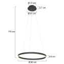 Pendelarmatuur RINGLUX LED IP20, goud dimbaar