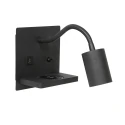 Mexlite Wandarmatuur UPROUND 1-vlams GU10 IP20, zwart 