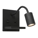 Mexlite Wandarmatuur UPROUND 1-vlams GU10 IP20, zwart 