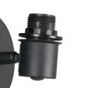 Steinhauer Wandarmatuur BAMBUS E14 IP20, hout, zwart dimbaar