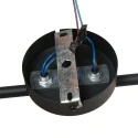 Steinhauer Plafondarmatuur BAMBUS 2-vlams E14 IP20, hout, zwart dimbaar