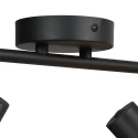 Steinhauer Plafondarmatuur BAMBUS 2-vlams E14 IP20, hout, zwart dimbaar