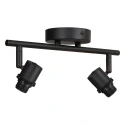 Steinhauer Plafondarmatuur BAMBUS 2-vlams E14 IP20, hout, zwart dimbaar