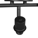 Steinhauer Plafondarmatuur BAMBUS 3-vlams E14 IP20, hout, zwart dimbaar