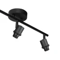 Steinhauer Plafondarmatuur BAMBUS 3-vlams E14 IP20, hout, zwart dimbaar