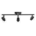 Steinhauer Plafondarmatuur BAMBUS 3-vlams E14 IP20, hout, zwart dimbaar