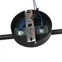 Steinhauer Plafondarmatuur BAMBUS 4-vlams E14 IP20, hout, zwart dimbaar