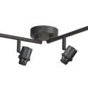 Steinhauer Plafondarmatuur BAMBUS 4-vlams E14 IP20, hout, zwart dimbaar