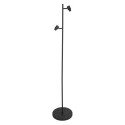 Steinhauer Staande lamp BAMBUS 2-vlams E14 IP20, hout, zwart dimbaar