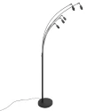 Staande lamp BAMBUS 5-vlams E14 IP20, hout, zwart dimbaar