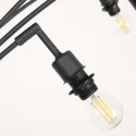 Steinhauer Staande lamp BAMBUS 5-vlams E14 IP20, hout, zwart dimbaar