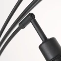 Steinhauer Staande lamp BAMBUS 5-vlams E14 IP20, hout, zwart dimbaar