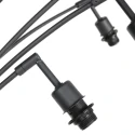 Steinhauer Staande lamp BAMBUS 5-vlams E14 IP20, hout, zwart dimbaar