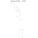Steinhauer Staande lamp BAMBUS 5-vlams E14 IP20, hout, zwart dimbaar