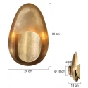 anne light & home Wandarmatuur BRASS 1-vlams E27 IP20, brons dimbaar