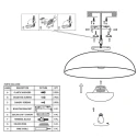 anne light & home Plafondarmatuur BRASS 1-vlams E27 IP20, brons dimbaar