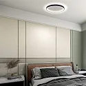 Steinhauer ceiling luminaire RINGLEDE IP20, black dimmable