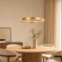 Steinhauer Pendelarmatuur RINGLUX IP20, goud dimbaar