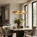 Steinhauer Pendelarmatuur RINGLUX IP20, goud dimbaar