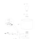Steinhauer wall luminaire STANG IP20, dimmable