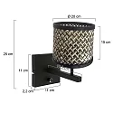 Steinhauer wall luminaire STANG E27 IP20, dimmable