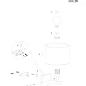 Steinhauer wall luminaire STANG E27 IP20, dimmable
