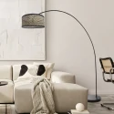 Mexlite arc luminaire SOLVA 1 flame E27 IP20, black dimmable