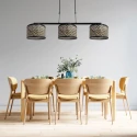 Steinhauer pendant luminaire STANG 3 flames E27 IP20, black dimmable