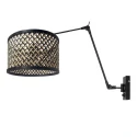 Steinhauer wall luminaire PRESTIGE CHIC 1 flame E27 IP20, black dimmable